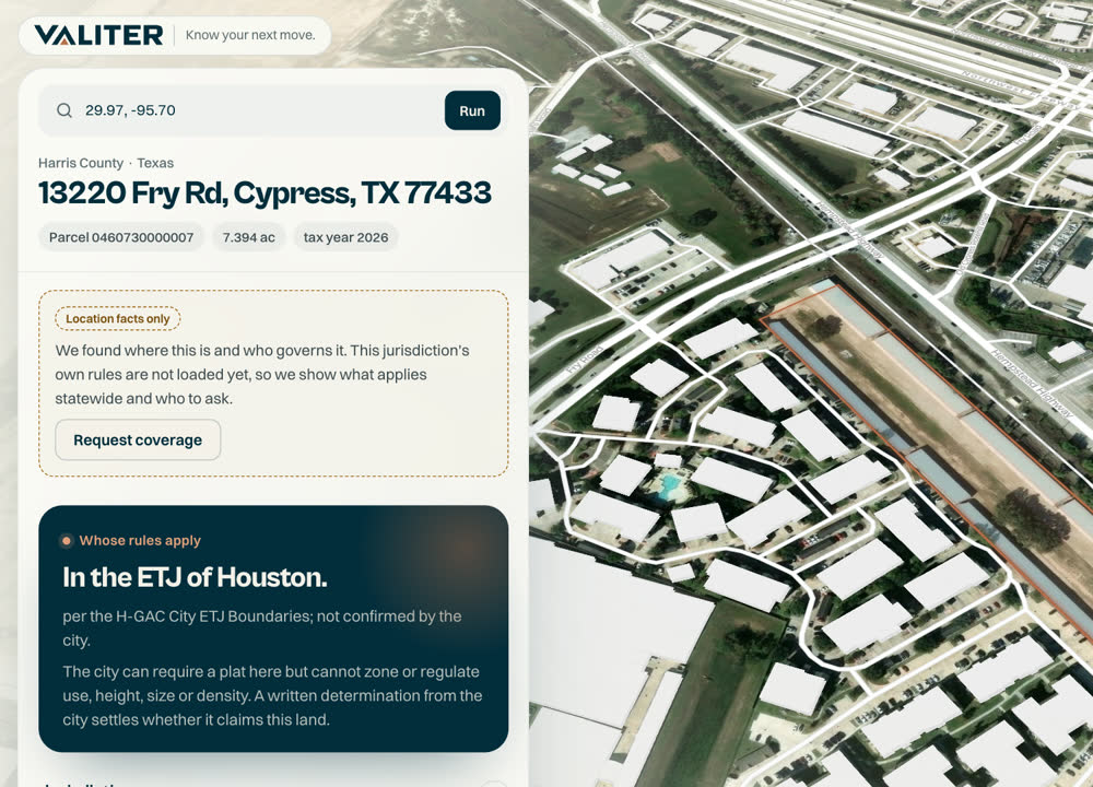 VALITER app: Outside city limits too